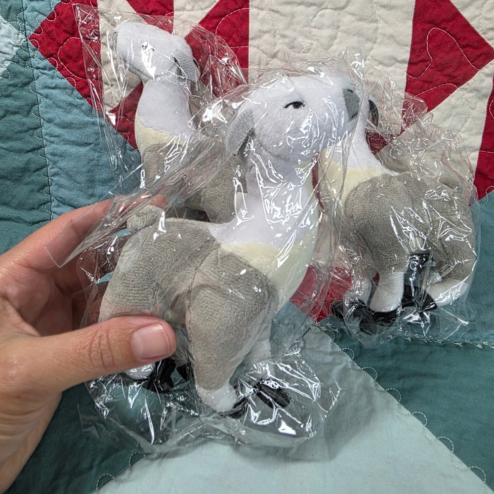 Kotis Design Goat Plush Toy Mini Stuffed Animal 6" Tiny Grey White 3 Count Pack